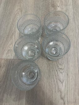 Retro broušené skleněné misky - 4