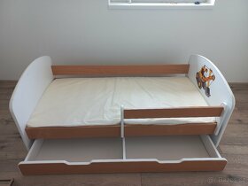 Detska postel 80x160cm,s matraci,zabranou a spodnim supletem - 4