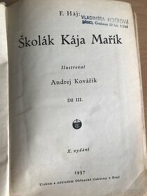 Školák Kája Mařík l.-6.díl 1937-1938, starožitný - 4