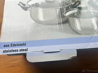 Sada tří nových nerezových hrnců - 4