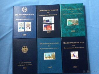 6 ročníků neražených německých známek 1995 - 2000 - 4