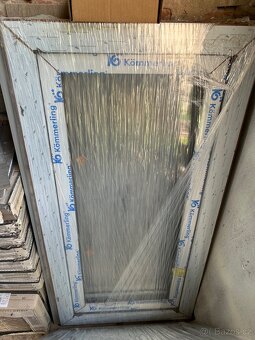 Výklopná plastová okna 120x60 zlatý dub - 4