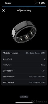 Oura Ring 3. generace, Heritage Black vel. 13 - 4