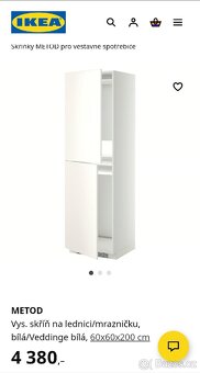 Vestavna lednice a mrazák Ikea včetně skříně - 4