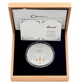 Stříbrná kilogramová mince Český lev 2023 s citríny - 4