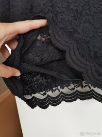 Černé zateplené krajkové šaty, Orsay, vel. S - 4