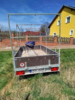 Přívěsný vozík 1200kg brzděný 1,4x3m - 4