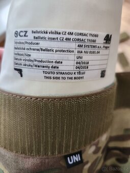 chrániče balistické neprůstřelné taktické multicam samopal - 4
