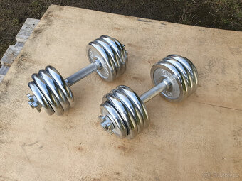 Jednoručky činky 2x20kg za 3990,- CHROM - 4