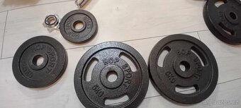 Činky HOP SPORT + posilovací lavice Domyos - 4