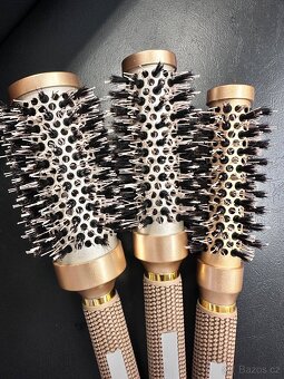 Profesionální kadeřnické kartáče – 3 ks + dárek - 4