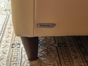 Sedací souprava italská kožená v pěkném stavu - 4