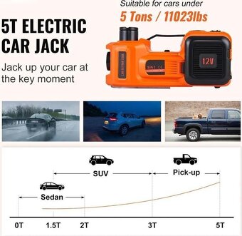 5 tunový elektrický hydraulický zvedák 12V - 4