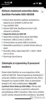 NOVÝ SanDisk SSD 480gb - 4