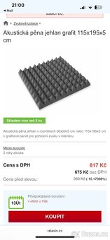 Akustická pěna Jehlan výška 5 cm - 4