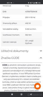 Prodám rázový utahovák Güde ES350 - 4