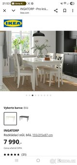 Jídelní stůl rozkládací Ikea Ingatorp - 4