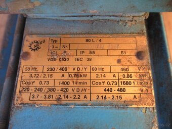 Elektropřevodovka 2ks.1,1kw-35ot.min.a 0,75kw-213ot.min. - 4