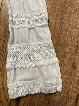 Bílé šaty s madeirovou krajkou (vel. 38) - 4