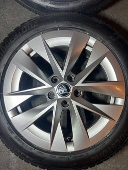 ALU Kola ŠKODA 5x112 R17 ROTARE Zánovní Zimní Pneu 205/55/17 - 4