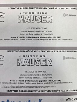 2 lístky na koncert Hauser 11.12 v O2 Aréně - 4