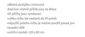 Dětská postýlka 120/60 - 4