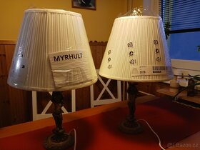 Dvě starožitné mosazné lampy s andělíčky - 4