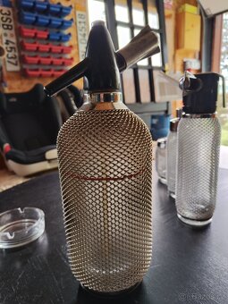Retro sada sifonová, šlehačková láhev, šejkr, dóza TOP STAV - 4