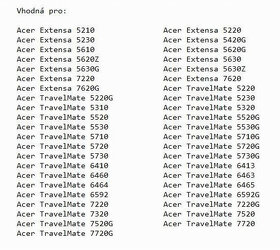 Baterie do notebooků Acer- TM00751, Grape32 atd. - 4