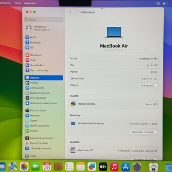 NOVÝ APPLE MACBOOK AIR 13.6” M3/512GB/16GB/BATERIE 100% - 4