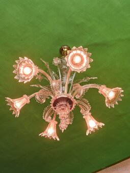 Benátský křišťálový lustr ze štípaného skla – Murano, Itálie - 4