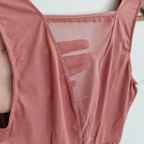 Dámské elegantní body růžové síťované Victoria's Secret Pin - 4