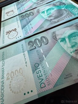 200 Sk BIMILENIUM 2000, stříbrný přetisk, UNC - POSTUPKA - 4