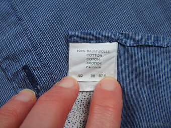 Pánská modrá košile slim fit Seidensticker vel. 40 - 4