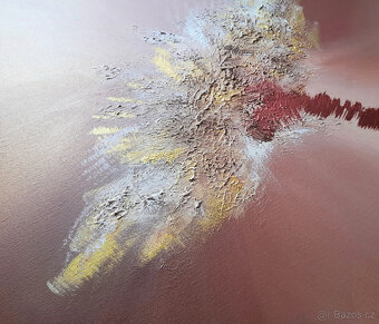Abstraktní obraz, ručně malovaný - velikost 60 x 80 cm - 4