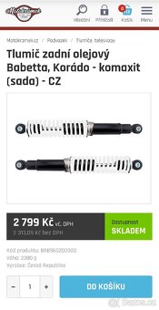 Babetta 210 zadní tlumiče/teleskopy ND - 4