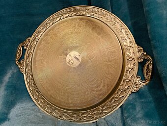 Vintage historický tác (mísa) podnos s dekorem 28 cm - 4
