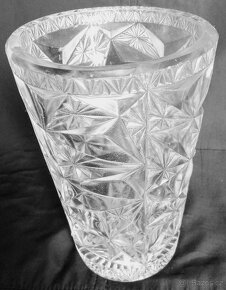 Skleněná mísa - polobrus + skleněná váza - 4