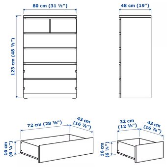 Prodám komodu IKEA MALM - 4