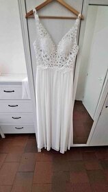 Nové antické svatební šaty + korunka - 4