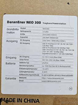 DARANENER NEO300 LiFePO4 Powerbanka - 4