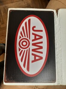 Retro plechová cedule Jawa - 4