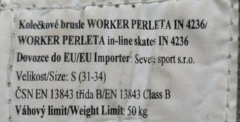 Kolečkové inline brusle Worker, vel. 31 - 34 - 4