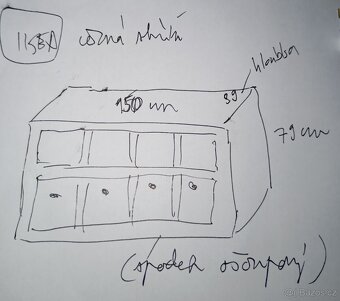 Knihovna/regál Ikea - s dvířky - 4