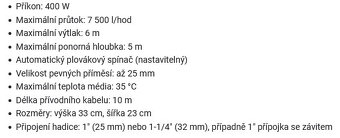 Ponorné kalové čerpadlo FIELDMANN - 4