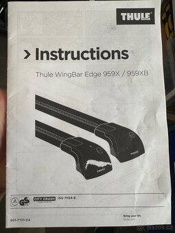 Střešní nosiče Thule WingBar Edge 9595B černé +kit - 4