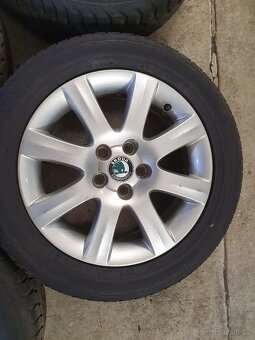 Originální kompletní kola Škoda 5x100 r15 pneu 195/55 r15 - 4