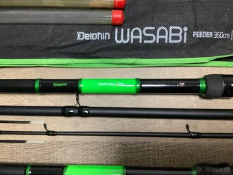 Prodám pruty Delphin Wasabi 3.6m navijáky Mivardi Kappa 4000 - 4
