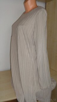 Béžové šaty NOVÉ vel.přibl.52-54 - 4