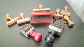 Stará retro dřevěná razítka - 4